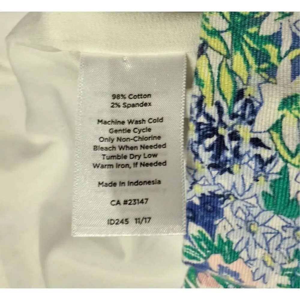 Talbots A-Line Stretch Skirt Flower Print Sz. 16 Boho Packable
